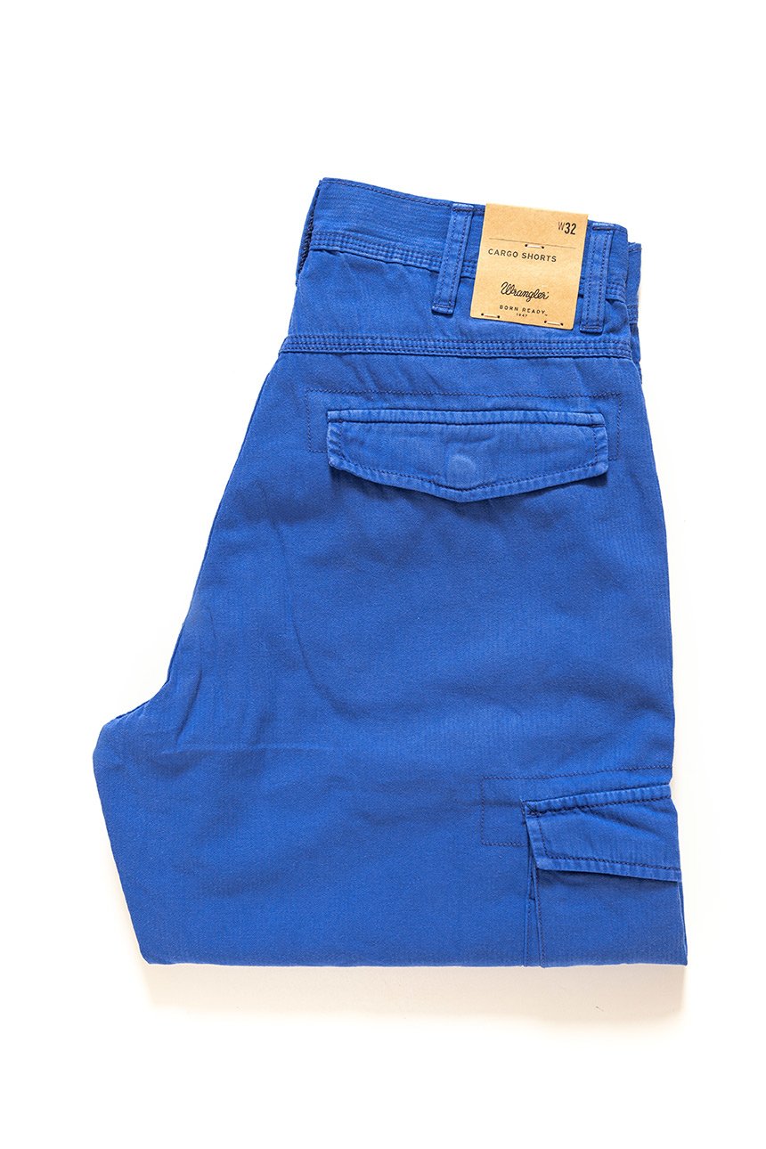 KRÓTKIE SPODENKI WRANGLER CARGO SHORTS BRIGHT BLUE W15DPW95R