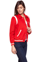 DAMSKA KURTKA PRZEJŚCIOWA WRANGLER BOMBER JACKET SALSA RED W4130VUWN