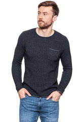 MĘSKI SWETER MUSTANG DOUBLEFACE JUMPER DARK SAPPHIRE 1006573 4136