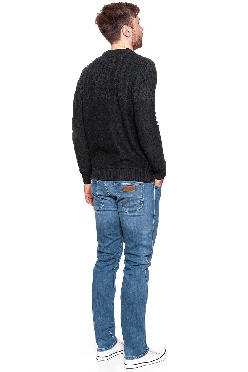 MUSTANG Heavy Knit Jumper Czarny 1006716 4151