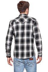 KOSZULA WRANGLER LS WESTERN SHIRT BLACK W57163N01