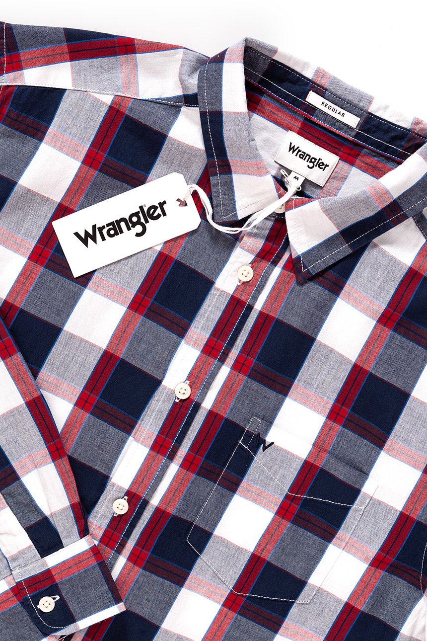 KOSZULA WRANGLER LS 1PKT SHIRT RED W57604M47