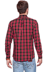 KOSZULA WRANGLER LS 1PKT BUTTON DOWN SALSA RED W5874NQWN