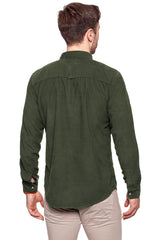 KOSZULA WRANGLER LS 2PKT FLAP SHIRT ARMY GREEN W5996TCSZ