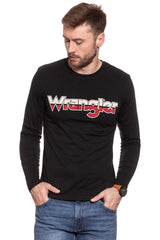 LONGSLEEVE WRANGLER LS LOGO TEE BLACK W7A85D301