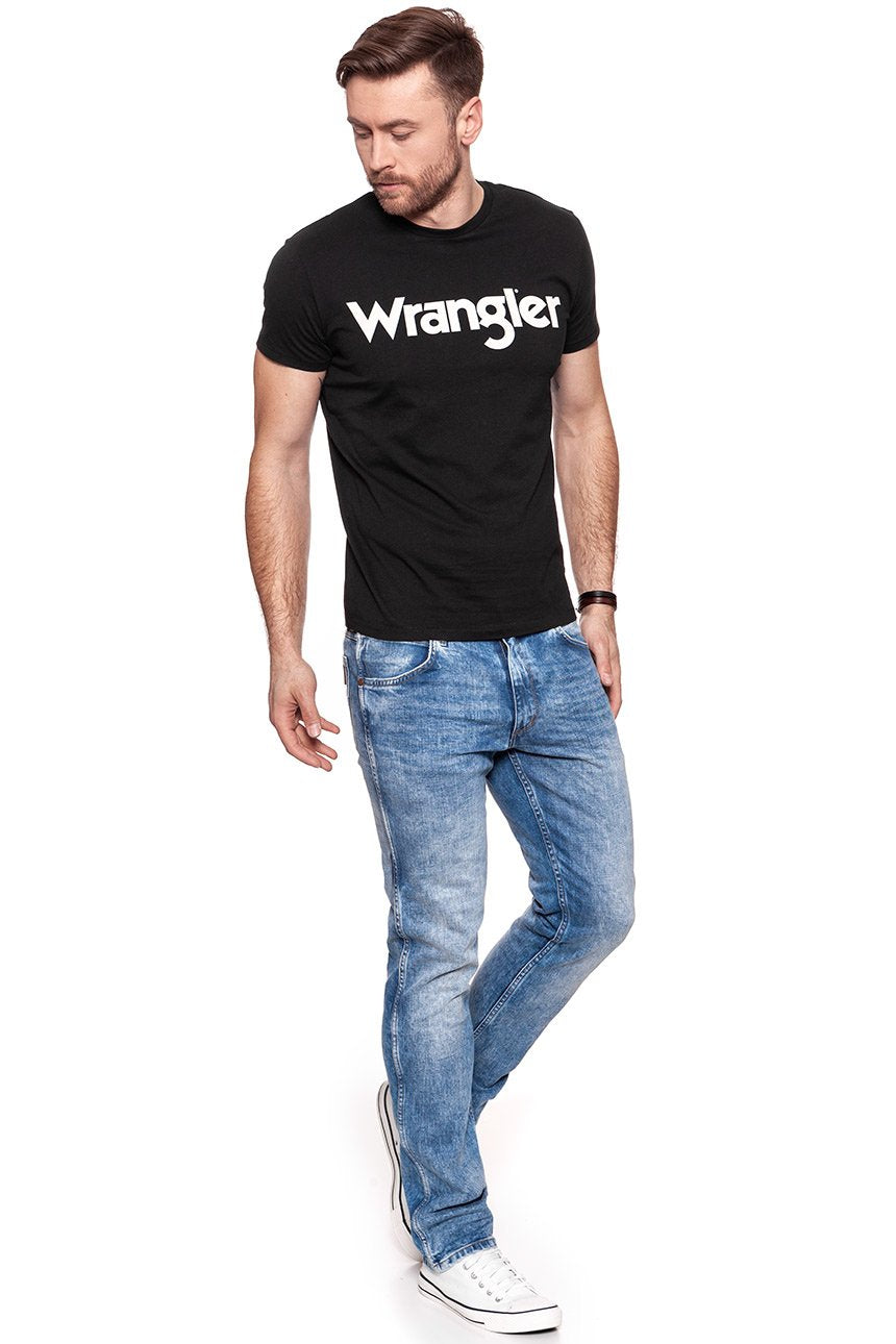 KOSZULKA WRANGLER SS LOGO TEE BLACK W7A86D301