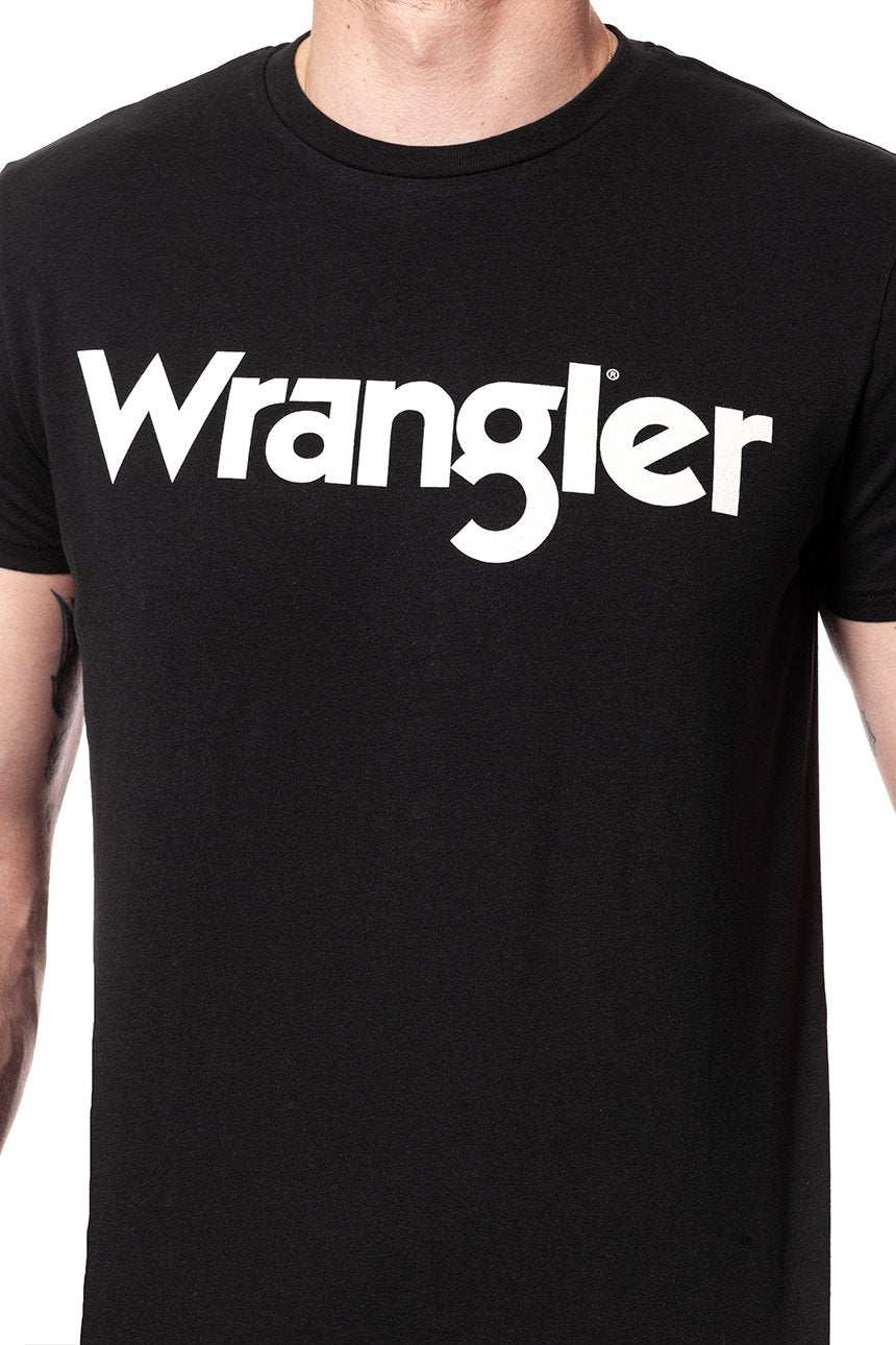 KOSZULKA WRANGLER SS LOGO TEE BLACK W7A86D301