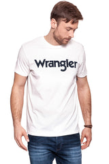 KOSZULKA WRANGLER SS LOGO TEE OFF WHITE W7A86D302