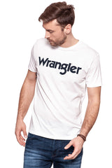 KOSZULKA WRANGLER SS LOGO TEE OFF WHITE W7A86D302