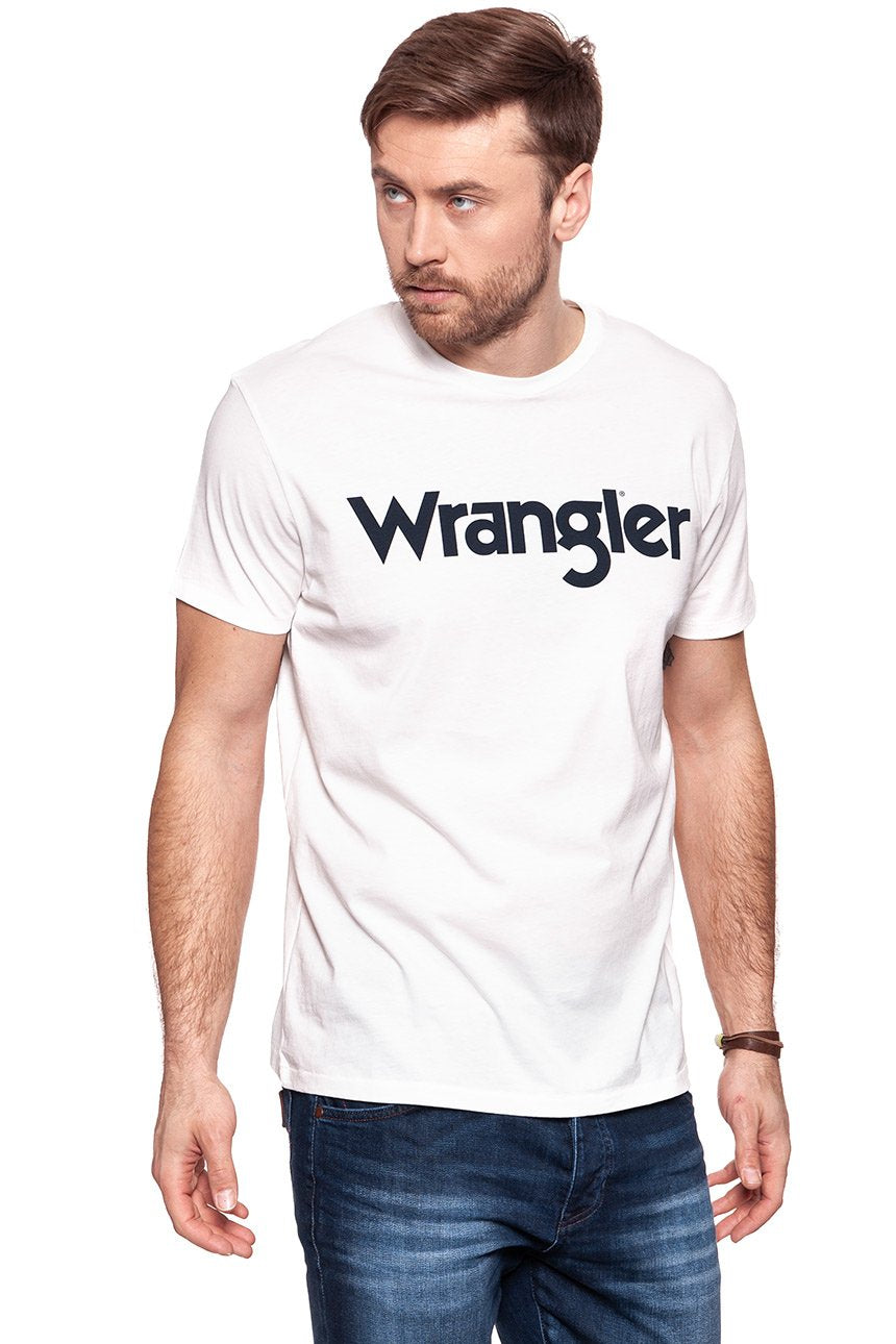 KOSZULKA WRANGLER SS LOGO TEE OFF WHITE W7A86D302