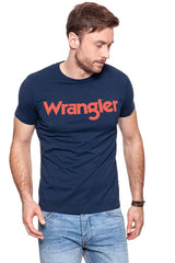 KOSZULKA WRANGLER SS LOGO TEE NAVY W7A86D335