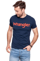 KOSZULKA WRANGLER SS LOGO TEE NAVY W7A86D335