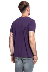 KOSZULKA WRANGLER SS LOGO TEE PURPLE PENNANT W7A86D3WT