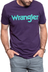 KOSZULKA WRANGLER SS LOGO TEE PURPLE PENNANT W7A86D3WT