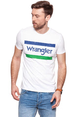 KOSZULKA WRANGLER GRAPHIC LOGO TEE WHITE W7B27FK12