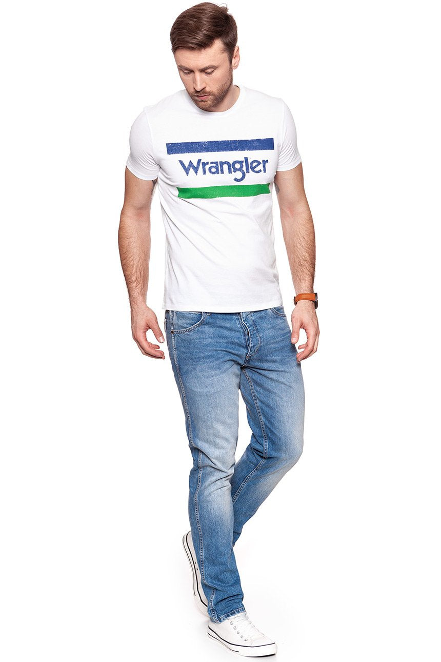 KOSZULKA WRANGLER GRAPHIC LOGO TEE WHITE W7B27FK12