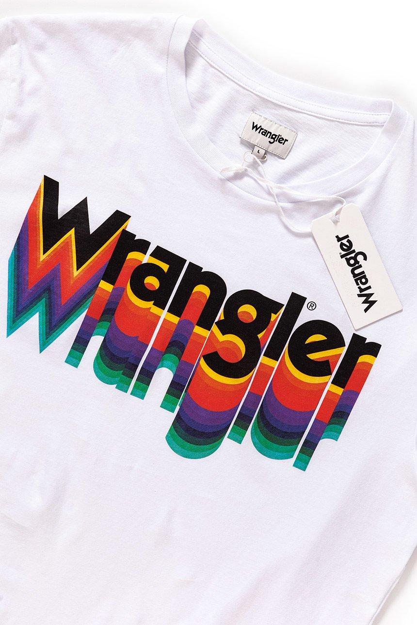 KOSZULKA WRANGLER LOGO TEE WHITE W7B62FQ12