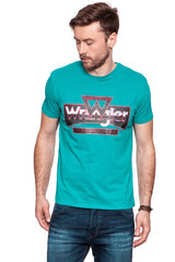 KOSZULKA WRANGLER TEE BLUE BAY W7B69FKVG