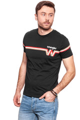 KOSZULKA WRANGLER KOSZULKA WRANGLER TEE FADED BLACK W7B69GOV6