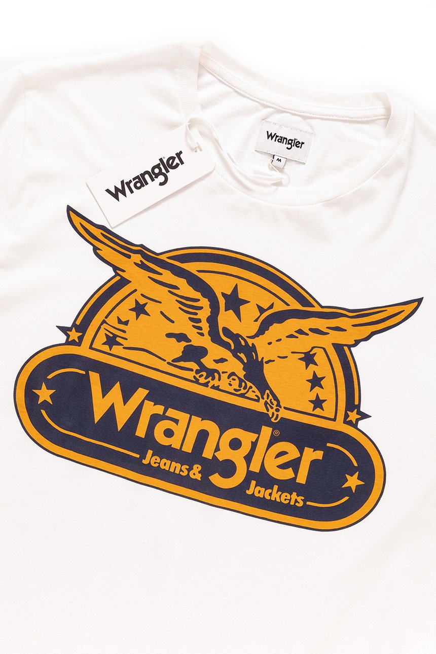 KOSZULKA WRANGLER SS EAGLE TEE OFFWHITE W7B74FK02