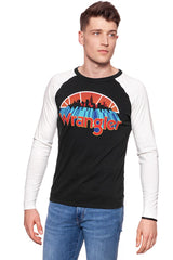 LONGSLEEVE WRANGLER RAGLAN GRAPHIC TEE JET SET W7B80FKOJ