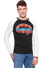 LONGSLEEVE WRANGLER RAGLAN GRAPHIC TEE JET SET W7B80FKOJ