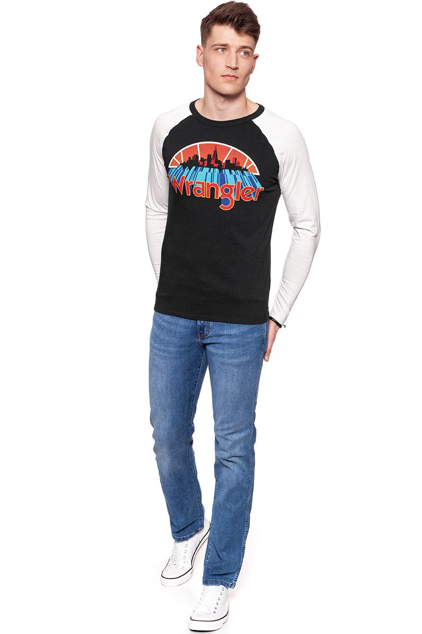 LONGSLEEVE WRANGLER RAGLAN GRAPHIC TEE JET SET W7B80FKOJ