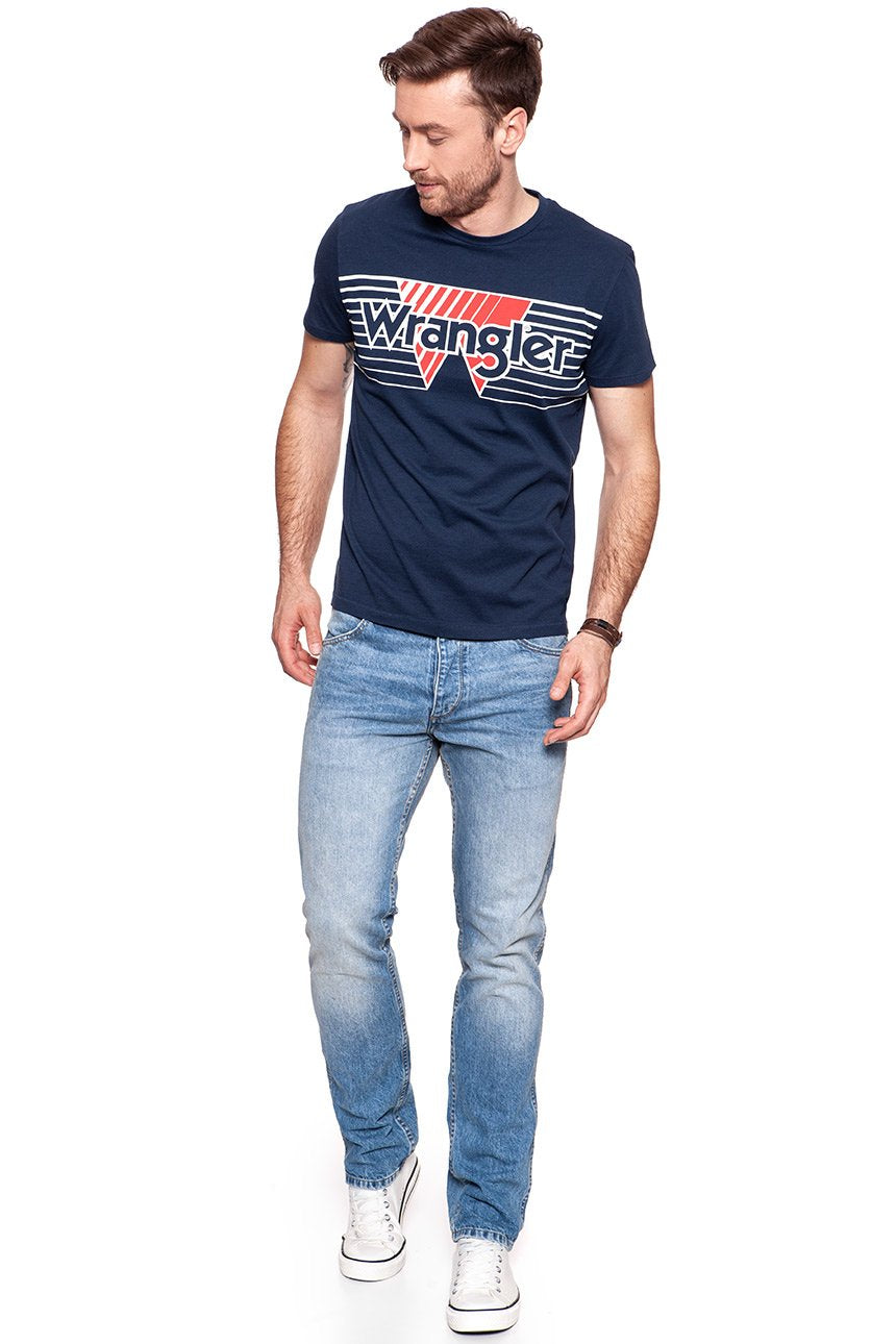 KOSZULKA WRANGLER AMERICANA TEE NAVY W7B93FQ35