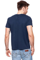 KOSZULKA WRANGLER AMERICANA TEE NAVY W7B93FQ35