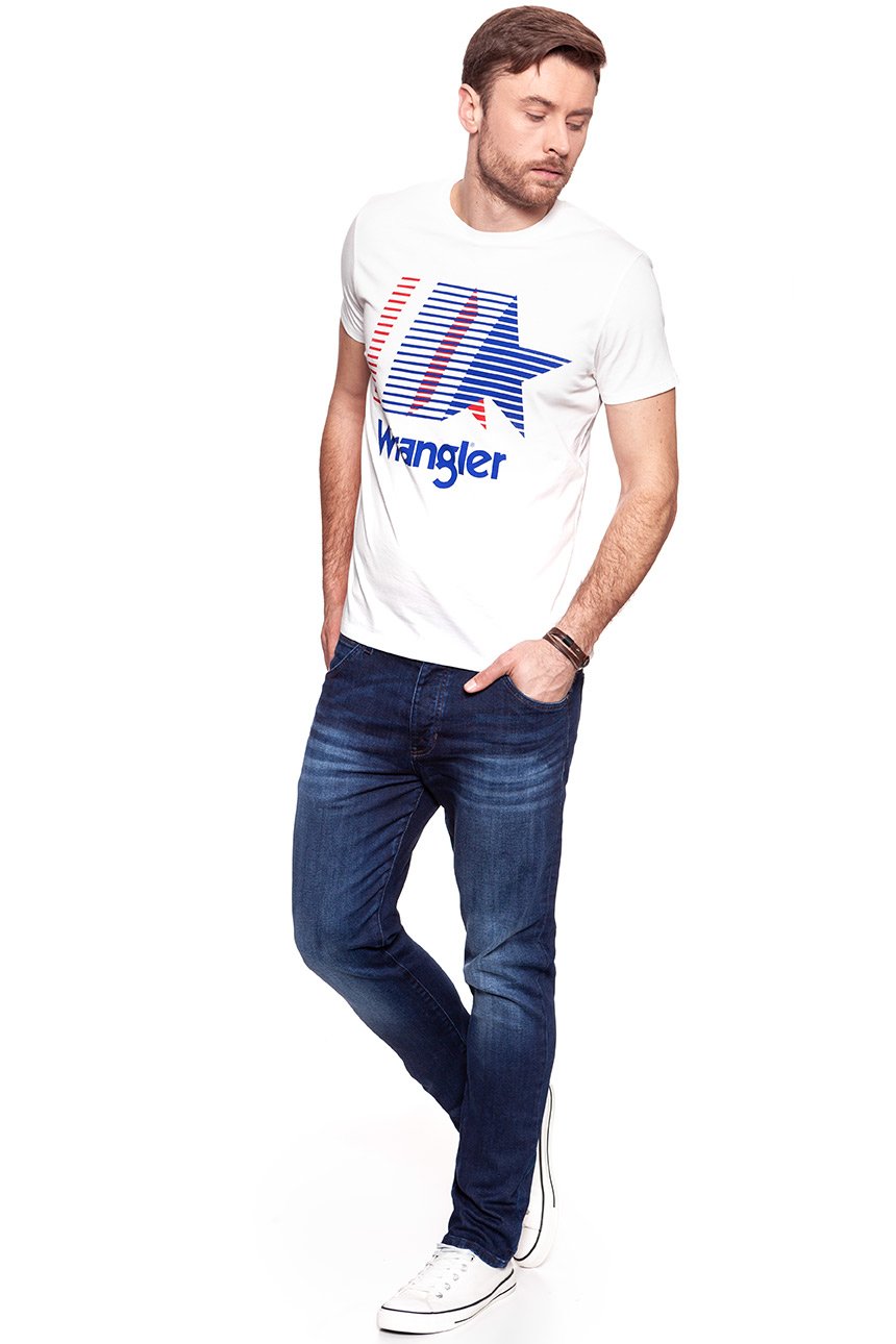 KOSZULKA WRANGLER SS AMERICANA TEE OFFWHITE W7C06FK02