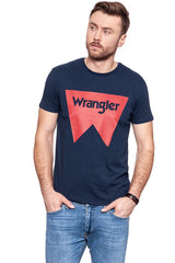 KOSZULKA WRANGLER SS LOGO TEE NAVY W7C50FQ35