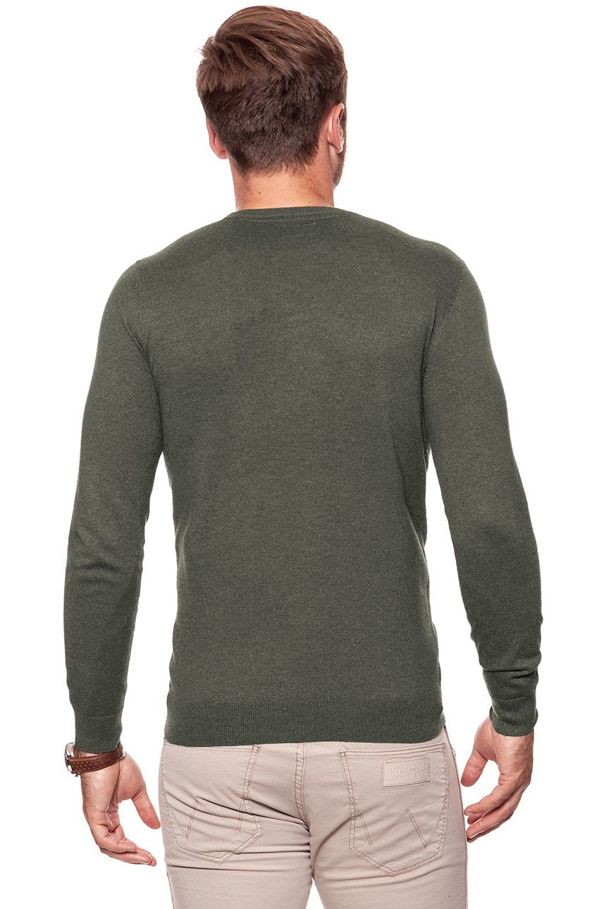 MĘSKI SWETER WRANGLER CREW KNIT DUSTY OLIVE W85672P45