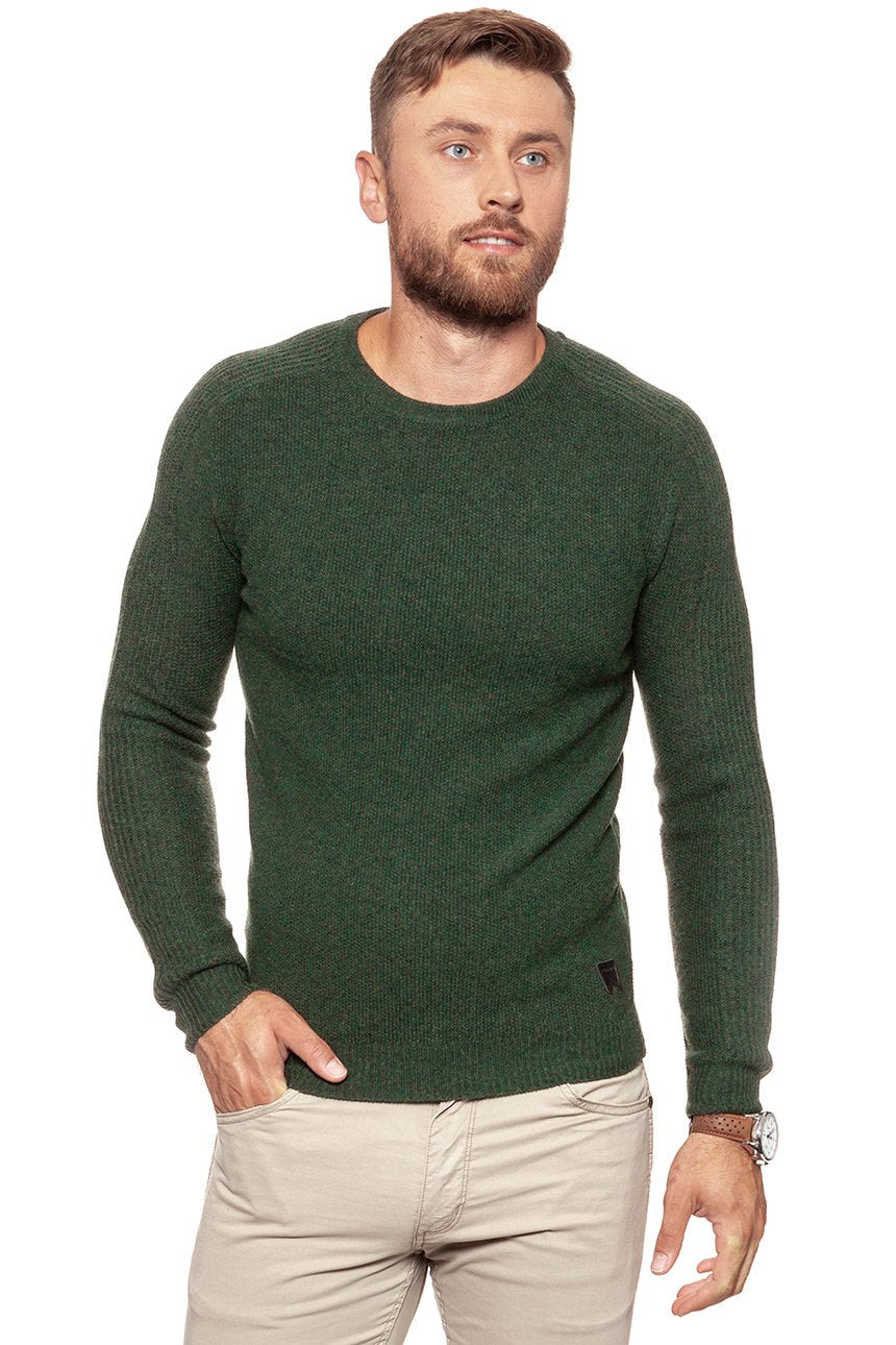 MĘSKI SWETER WRANGLER STRUCTURAL KNIT ROSIN GREEN W8627P1WY