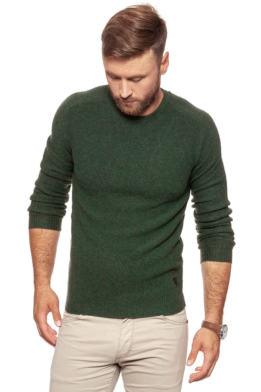 MĘSKI SWETER WRANGLER STRUCTURAL KNIT ROSIN GREEN W8627P1WY