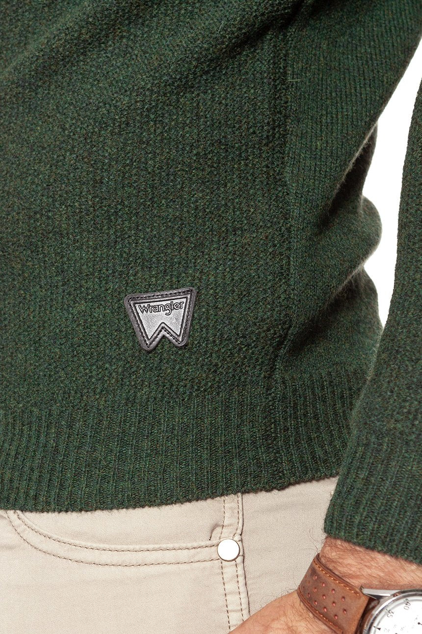 MĘSKI SWETER WRANGLER STRUCTURAL KNIT ROSIN GREEN W8627P1WY