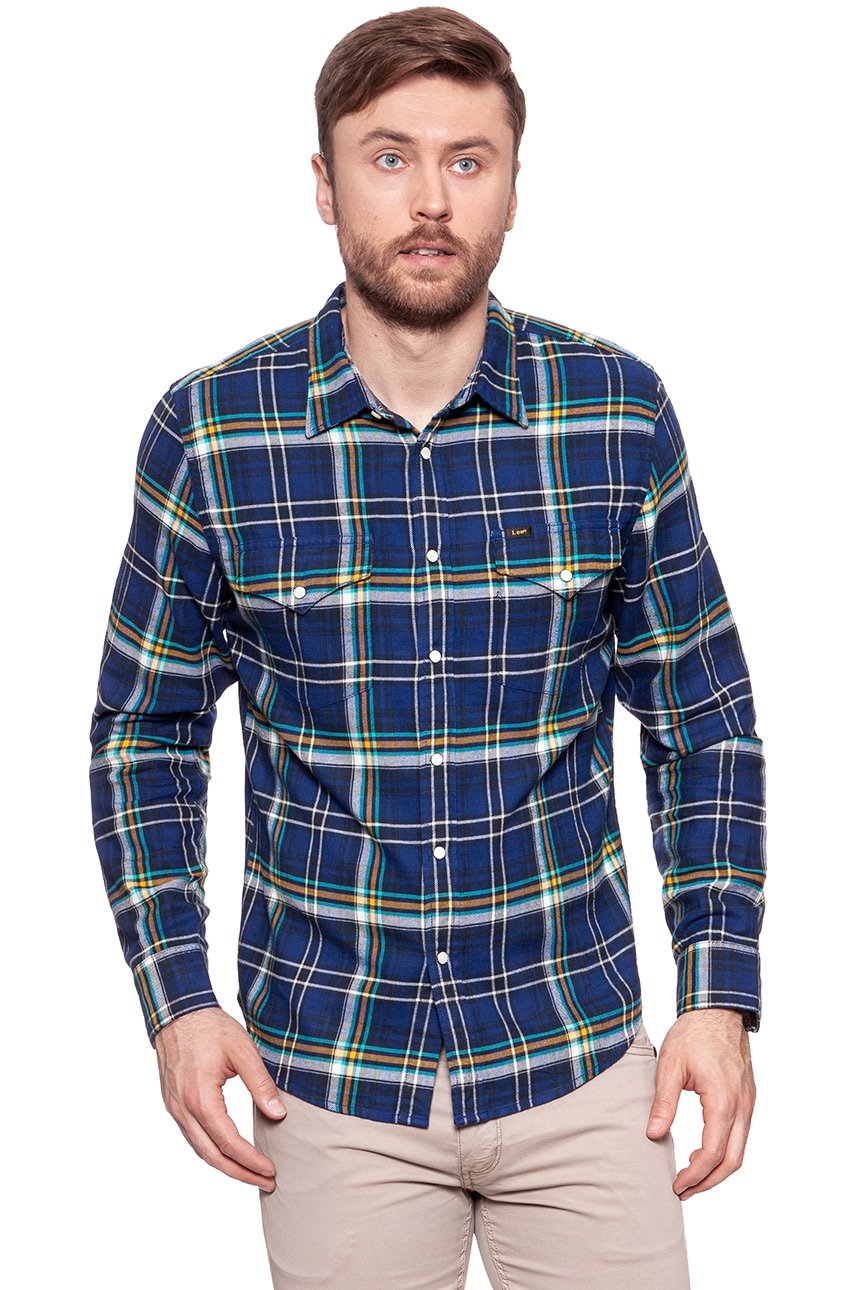 KOSZULA LEE WESTERN SHIRT SLIM FIT BLUE DEPTHS L644JJPI