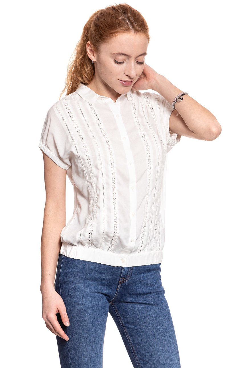 DAMSKA KOSZULA WRANGLER ROMANTIC TOP OFFWHITE W504LME02