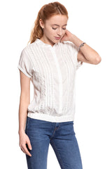 DAMSKA KOSZULA WRANGLER ROMANTIC TOP OFFWHITE W504LME02