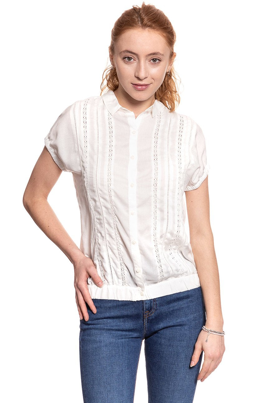 DAMSKA KOSZULA WRANGLER ROMANTIC TOP OFFWHITE W504LME02