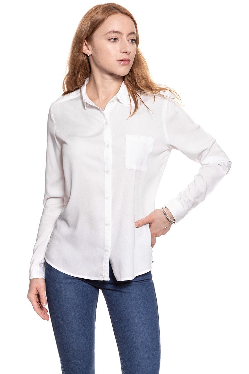 KOSZULA WRANGLER SOLID SHIRT WHITE W518RSE12