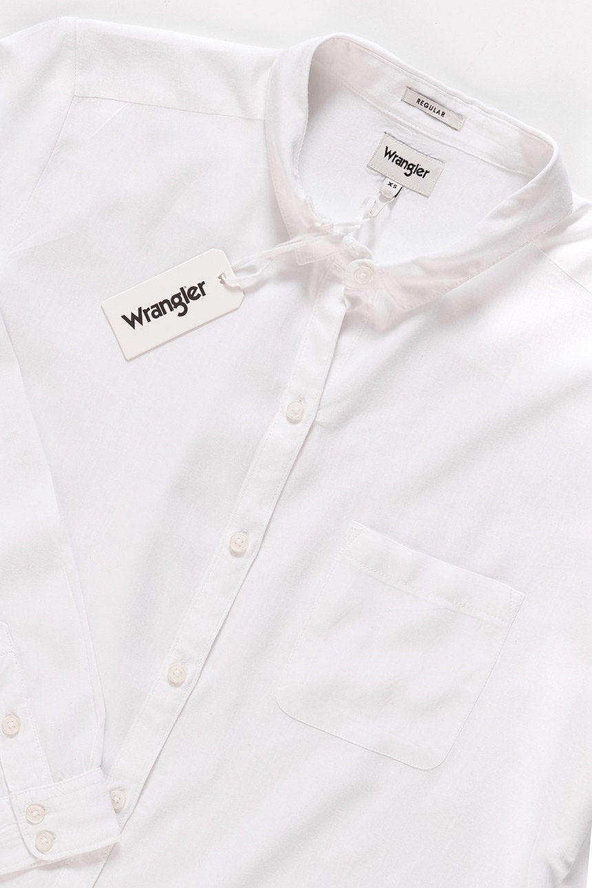 KOSZULA WRANGLER SOLID SHIRT WHITE W518RSE12