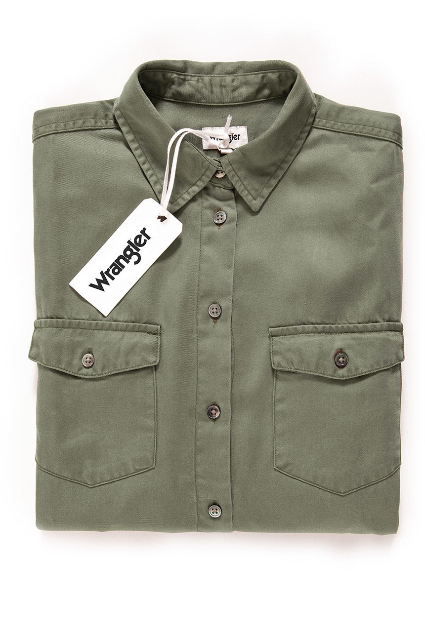 KOSZULA WRANGLER WORKWEAR SHIRT DUSTY OLIVE W5238SM45