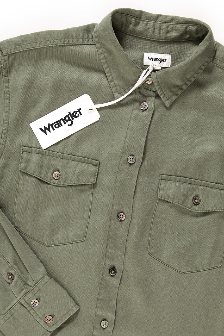 KOSZULA WRANGLER WORKWEAR SHIRT DUSTY OLIVE W5238SM45