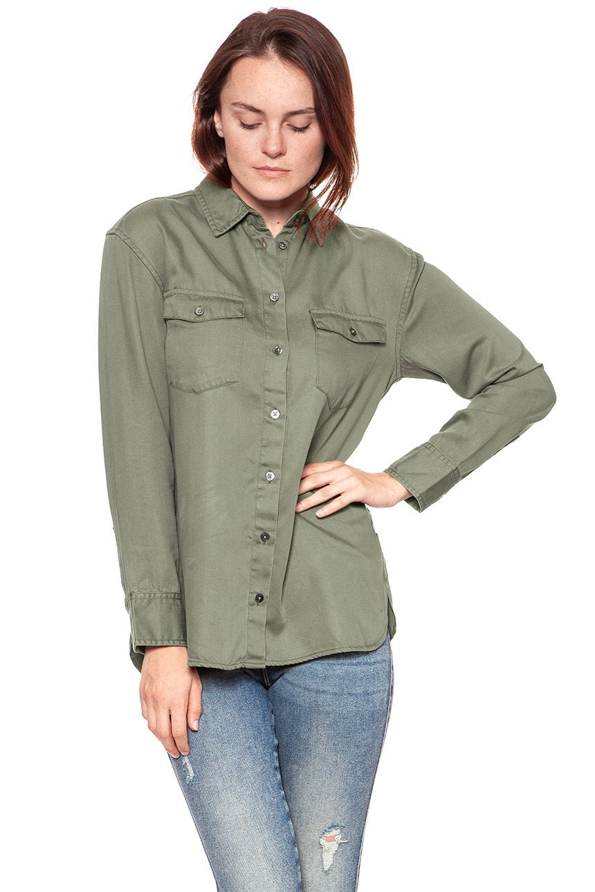 KOSZULA WRANGLER WORKWEAR SHIRT DUSTY OLIVE W5238SM45