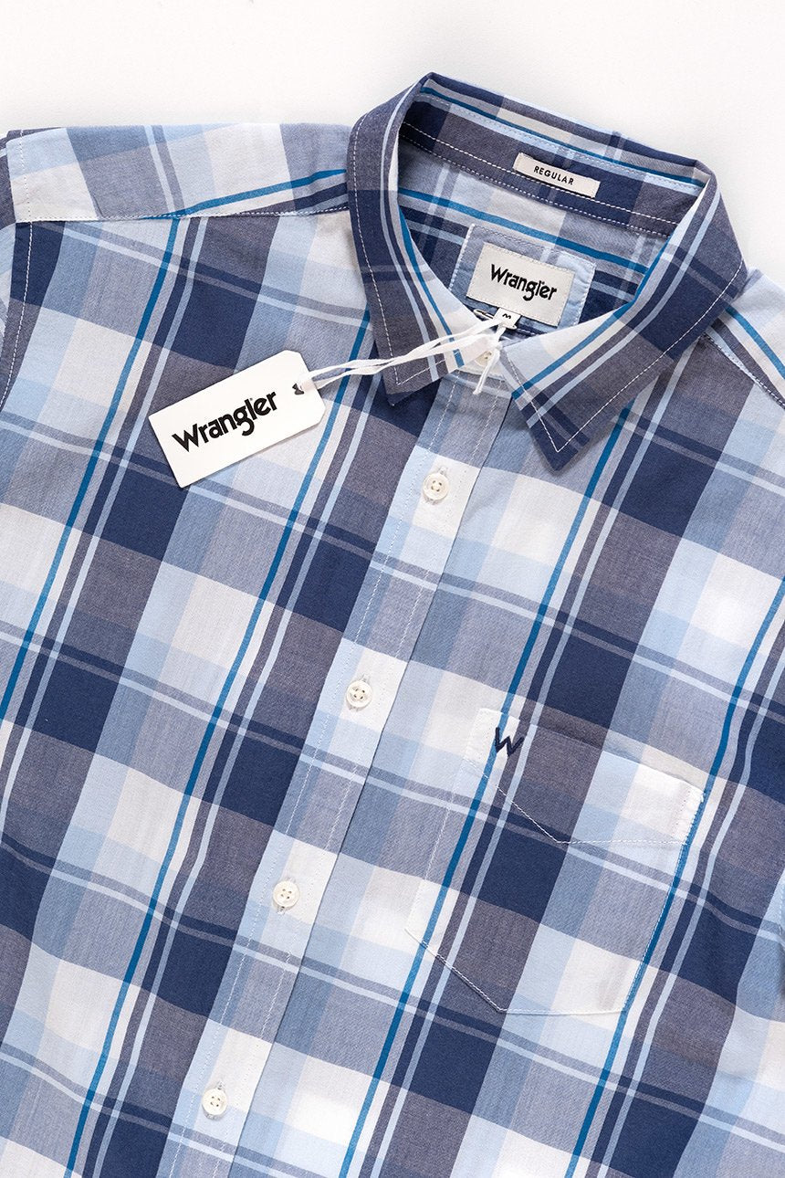 KOSZULA MĘSKA KRÓTKI RĘKAW WRANGLER SS 1PKT SHIRT PATRIOT BLUE W5860NQ5H