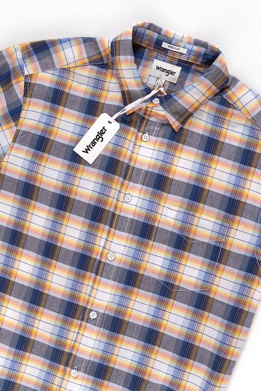 KOSZULA MĘSKA KRÓTKI RĘKAW WRANGLER SS 1 PKT SHIRT INDIA INK W5860ORKE