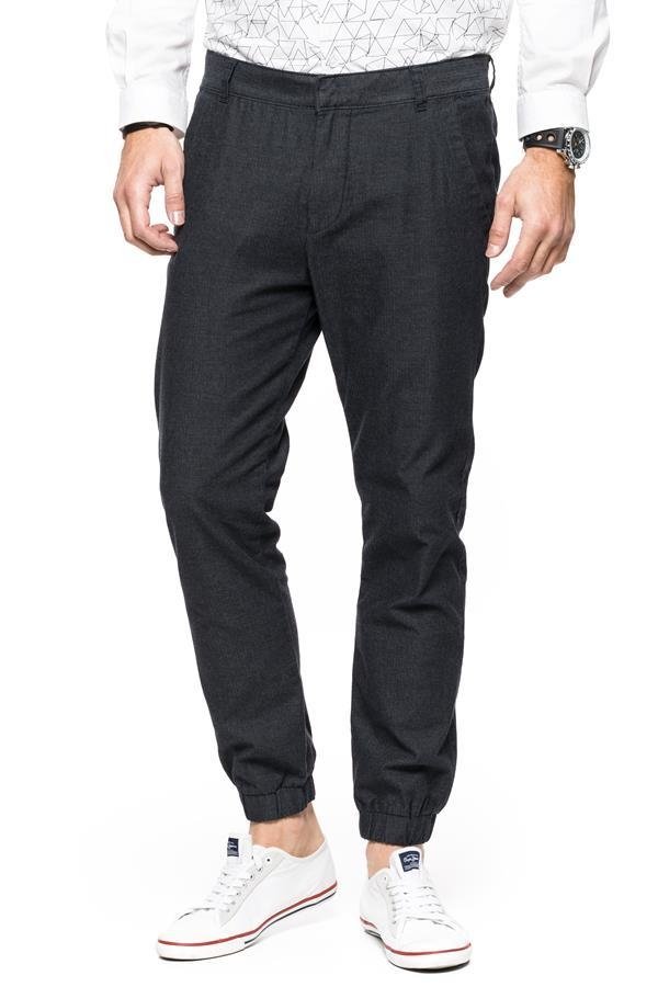 TOM TAILOR SPODNIE MĘSKIE VERNON TAPERED JOGGING PANTS BLACK