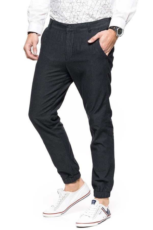 TOM TAILOR SPODNIE MĘSKIE VERNON TAPERED JOGGING PANTS BLACK