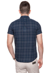 KOSZULA MĘSKA KRÓTKI RĘKAW WRANGLER SS 1PKT SHIRT NAVY W5881OR35