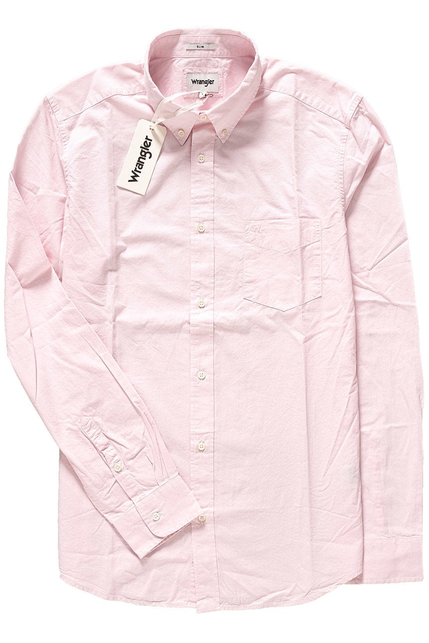 KOSZULA WRANGLER LS 1PKT BUTTON DOWN PEPPA PINK W58833NU6